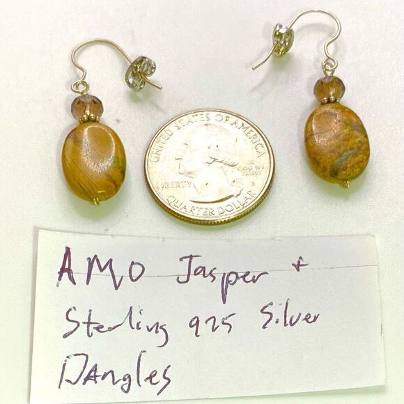 AMOx Jasper & Sterling Silver Dangle Earrings - Picture 6 of 6